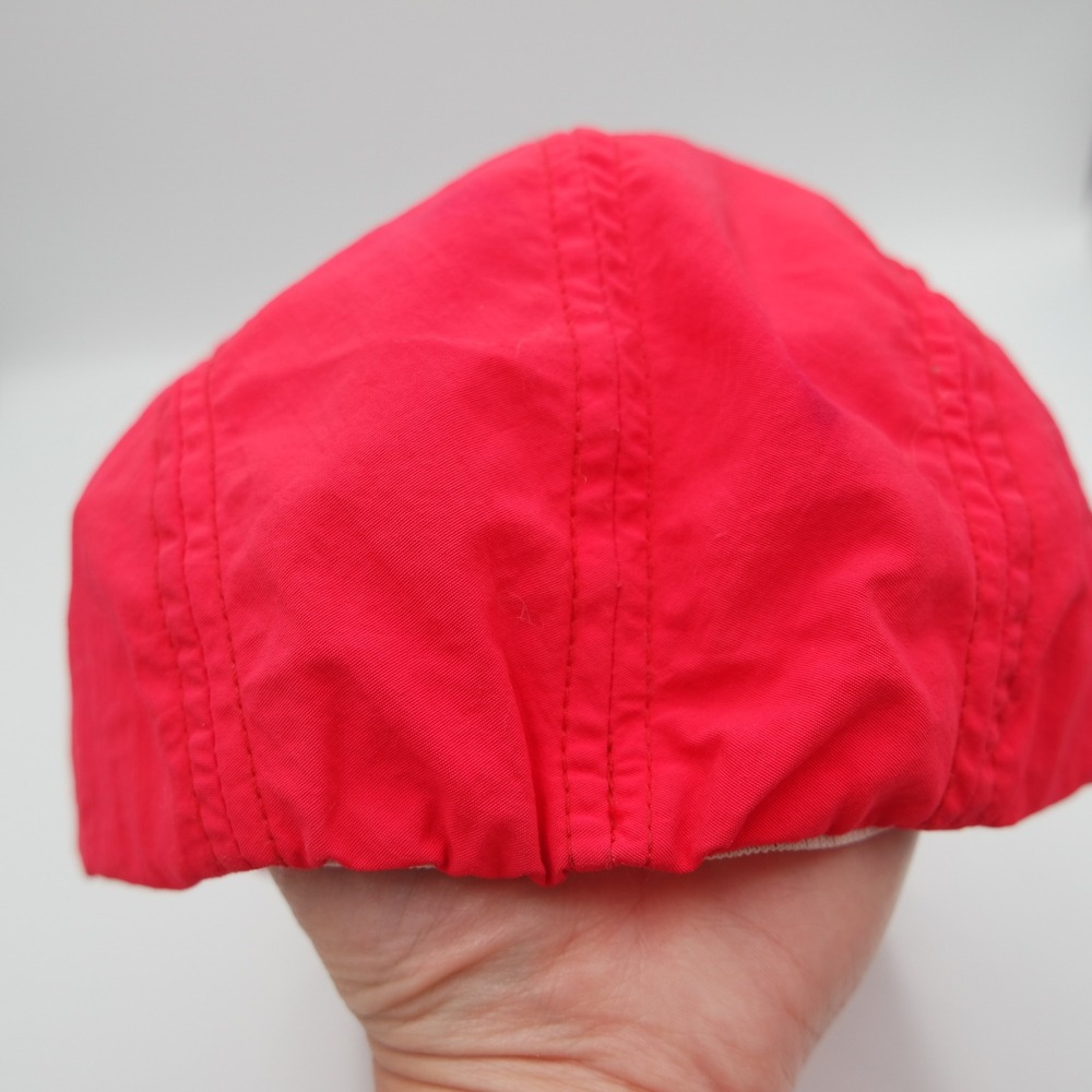 Vintage Neon Pink 5 Panel Camper Hat Elastic Back Cap Made in USA - Picture 7 of 10